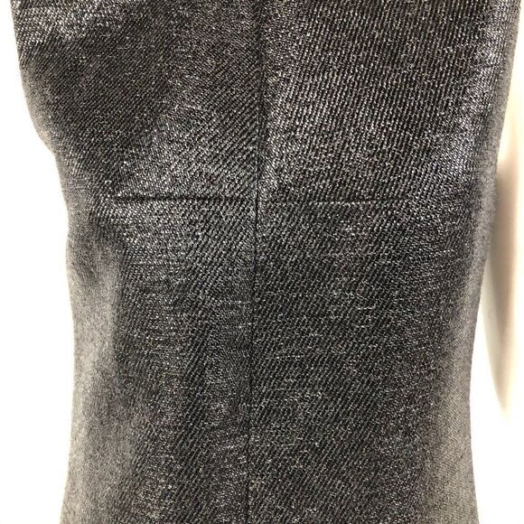 Womens Jill Stuart Black Shimmer Mock Neck Retro Mod Shift Mini Dress size 2 - Picture 3 of 8